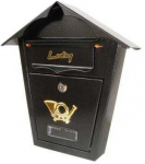 Postkast SD1 748, must v., 7 cm x 30 cm x 31.5 cm