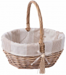 Korv Home4you Willi Stripe 61050, puuvill/paju, 33 cm x 25 cm, pruunikas v.