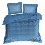 Voodipesukomplekt D91 Ruffles, sinine v., 70 x 80 cm, 200 x 220 cm, 3 os.