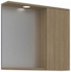 Seinakinnitusega vannitoakapp peegliga Kalune Design Purus, sonoma tamm v., 18 cm x 75 cm x 68 cm