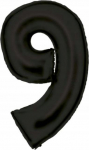 Fooliumist &otilde;hupall number Amscan 9, must v.