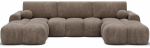 Nurgadiivan Vianetto Velour, hele pruun v., 177 x 319 cm x 95 cm