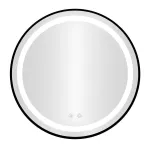 Peegel ModernHome VKM-ECO-2-60, valgustusega, rippuv, 60 cm x 60 cm, must v.