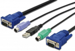 Juhe Digitus USB, VGA, 5 m, must v.
