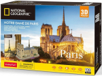 3D-pusle National Geographic Notre Dame De Paris DS0986H, 35.5 cm x 18 cm, 128 tk, mitmev&auml;rviline