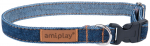 Kaelarihm koertele Amiplay Denim, s&uuml;gavsinine v., 350 - 500 mm x 20 mm, 35-50