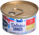 Kassi m&auml;rgtoit Butchers Delicious Dinners, veiseliha/maks, 0.085 kg