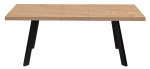 Laud pikendatav Home4you Brigit, pruun v./must v./hall v., 159 - 198 cm x 84.5 cm x 77 cm