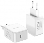 Telefoni laadija Dux Ducis C110 30W, USB, valge v., 30 W