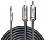 Kaabel Lindy 3.5mm - 2 x RCA 3.5 mm male, 2 x RCA male, 2 m, must
