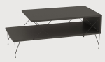 Kohvilaud Kalune Design Loire, antratsiit v., 100 cm x 50 cm x 40 cm