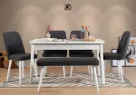 S&ouml;&ouml;gitoa komplekt Kalune Design Santiago 1053 - 2 B, valge v./antratsiit v.