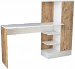 Kirjutuslaud ja riiul Kalune Design CT2 - AW, pruun v./valge v.