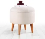Tumba Hanah Home Moouv 7092, kreemjasvalge, 40 cm x 40 cm x 42 cm