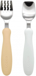 S&ouml;&ouml;giriistad Edison Mama Fork & Spoon KJ2836, 18 kuud, roostevaba teras/pol&uuml;prop&uuml;leen (pp), valge v./beež v.