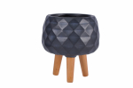 Lillepott Domoletti LT14657T-1S, keraamiline, 24 cm x 24 cm, antratsiit