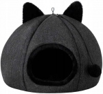 Kassimaja Doggy Kitty Head KITCZA4, must v., 45 cm x 45 cm