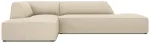 Nurgadiivan Micadoni Home Ruby Modular 4 Seats, liivakarva pruun v., vasak, 273 x 180 cm x 69 cm