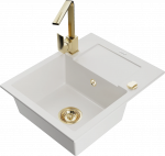 K&ouml;&ouml;givalamu Mexen Enzo 6506-20-670300-50, graniit, 57.6 cm x 46.5 cm x 17.4 cm, kuldne/valge