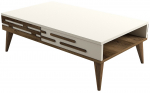 Kohvilaud Kalune Design Valensiya, kreemjasvalge/p&auml;hklipuu v., 105 cm x 60 cm x 34.6 cm