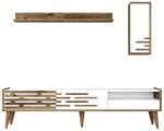 Sektsioonkapp Kalune Design Valensiya 845HCT5343, valge v./p&auml;hklipuu v., 45 cm x 180 cm x 35 cm, 3 tk
