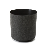 Lillepott Lamela Gama, plastik/pol&uuml;prop&uuml;leen (pp), 19.5 cm x 19.5 cm, &Oslash; 19.5 cm, must v.