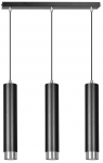 Valgusti rippuv Emibig Kibo 3, GU10, 3 x 8 W, must v./kroom v.