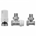 Nurgatermostaadi komplekt ilma eelh&auml;&auml;lestuseta Invena CD-76-K15-X, kruvimine, valge