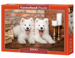 Pusle Castorland Samoyed Puppies Say Hello 105137, 47 cm x 68 cm, 1000 tk, mitmev&auml;rviline