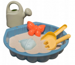 Liivakasti m&auml;nguasjade komplekt Smoby, sinine v./kollane v./hall v., 35 mm x 35 mm, 6 tk