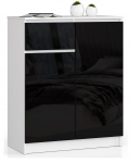 Kummut Akord K80, valge v./must v., 99 cm x 40 cm x 80 cm