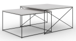 Kohvilaudade komplekt ADRK Licco 2in1, must v./hall v., 65 - 75 cm, 2 tk