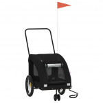 Jalgrattahaagis koertele, pol&uuml;vin&uuml;&uuml;lkloriid (pvc)/metall/oxfordi kangas, must v.