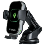Auto juhtmevaba laadija - hoidik Verbatim FWC-02, USB Type C, 11.6 cm, must v., 15 W
