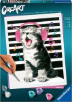 Maalimine numbrite j&auml;rgi Ravensburger CreArt Singing Cat, mitmev&auml;rviline