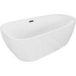 Vann, teisaldatav Mexen Giada, 170 cm x 90 cm x 56 cm, ovaalne, valge/must