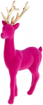 J&otilde;uludekoratsioon, "Hirv", 15 cm, kuldne/roosa