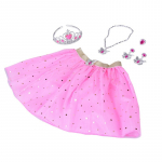 Kost&uuml;&uuml;m lastele, printsess ZA6026, h&otilde;be/roosa