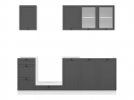 K&ouml;&ouml;gikomplekt Junona Line, valge v./grafiit v., 2.2 m