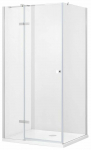 Du&scaron;ikabiin Besco Pixa PKL-90-195C, ruudukujuline, aluseta, 90 cm x 90 cm x 195 cm