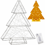 J&otilde;uludekoratsioon "Kuusepuu" Springos CL4126 LED-valgustusega, 60 cm, hall v.