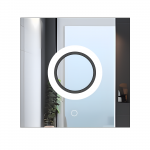 Peegel Rea Square, valgustusega, rippuv, 60 cm x 60 cm, hall v.