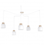 Valgusti lagi Emibig Kru, E27, 5 x 15 W, valge v.