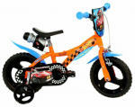 Lisaratastega laste jalgratas, laste Dino Bikes Hot Wheels 612L-HW, sinine v./oranž v., 12"
