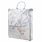 Voodikate Loti NPJ-02, valge v./hall v., 170 cm x 210 cm