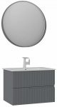 Vannitoa m&ouml;&ouml;bli komplekt Kalune Design Moonlight, matt hall v., 51 cm x 71 cm x 51 cm
