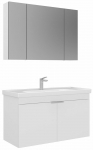 Vannitoa m&ouml;&ouml;bli komplekt Kalune Design Desna 100-737, valge matt v., 45 cm x 100 cm x 58 cm