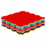 Sensoorne massaaži matt Montessori KX3171, 24.2 cm x 24.2 cm, 8 tk, mitmev&auml;rviline
