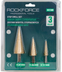 Astmeline puur, komplekt Rockforce RF-44730B, puit/metall, hss-tin, silindriline, 4 - 20 mm x 19.5 cm