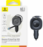 Auto laadija Baseus PrimeTrip VR2, 2 x USB Type C, must v., 30 W